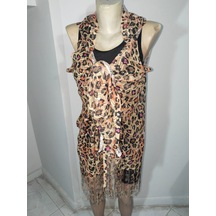 Mesa Mayo Leopar Desenli Standart Pareo Leopar