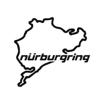 Nürburgring Araba Sticker 17x17 Cm Siyah