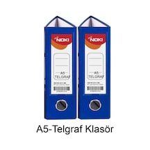 Telgraf Klasör Mavi Geniş A5 Plastik 2 Adet