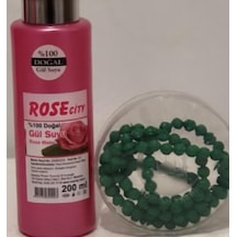 Rose City Doğal Gül Suyu 200 ML + Gül Kokulu Tesbih Yeşil