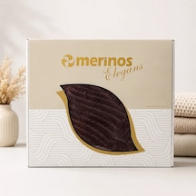Merinos Elegans Çift Kişilik Battaniye Koyu Kahve