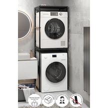 Çamaşır Makinesi Dolabı Kurutma Makinesi Dolabı Metal Banyo Dolabı Seda Antrasit Antrasit