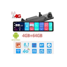Wevolt 4g Hb-20-3 64 Gb 12 İnç Dokunmatik Ayna Kamera Android Uzaktan İzlemeli 1080p Ön Arka Araç Kamera.