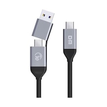Ad090 Usb-a/usb-c To Type-c Şarj Ve Data Veri Aktarım Kablosu 35 Cm