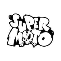 Super Moto Sticker 17x17 Cm Siyah