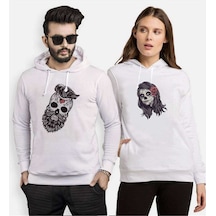 Tshirthane Kurukafa Sevgili Kombinleri Kapüşonlu Kombini