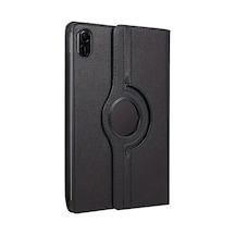 Huawei Honor Pad 10 12.1 Kılıf 360 Tablet Deri Kılıf - Siyah Arka Kapak