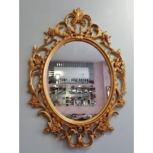 Ayna Denizi Vintage Taç Model Altın Renk Dekoratif  Ayna Altın