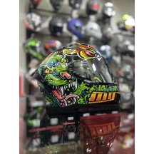 Mts 801 Azure Kapalı Kask Turuncu - Yeşil
