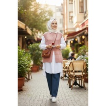Çeyizlik Simli Robalı Yelek Düğmeli, Uçan Yelek Modeli Çeyizlik Yelek Standart