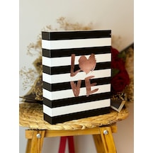 Rabsev Fotoğraf Albümü 10x15cm 200 Fotoğraf Kapasiteli Renkli Love Desenli Anı Albümü