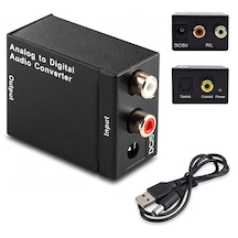 Analogdan Dijitale Ses Dönüştürücü Adc R/l Rca Giriş Optik Toslink Coaxial Çıkış Dac Değildir Amfi Soundbar Ses Çevirici Cn07