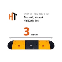 Destekli, Kauçuk Yol Kasisi Seti 3 Metre