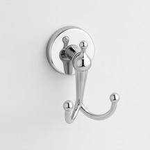 Dolce Krom Gümüş İkili Askılık Vidalı Paslanmaz Metal Duvar Askısı Banyo Wc Mutfak İçin Dayanıklı Diğer