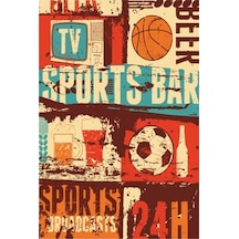 Spor Bar Retro Vintage Ahşap Poster