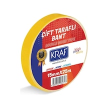 Kraf Çift Taraflı Bant 15mmx25m - 3 Adet