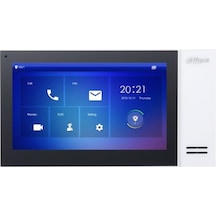 Dahua VTH2421FW-P 7" TFT LCD Dokunmatik Ekran Çok Yönlü Mikrofon Villa Tipi Intercom İç Ünite Bayaz Kasa
