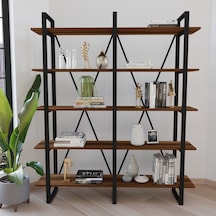 Robinhome Robin Home Grand Ofis Kitaplık 5 Raflı Metal Ayaklı Barok