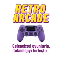 Yeni Nesil Ps4 Kolu Kablosuz Şarj Edilebilir Titreşimli Mor Renk