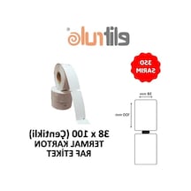 Çentikli Termal Karton Etiket 38mm X 100mm - 350 Adet 10