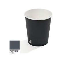 8 Oz Single Wall Baskılı Karton Bardak Antrasit 50 Adet 50