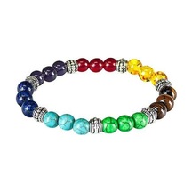 7 Farklı Renkte Çakra Bilezik Altın - Bej