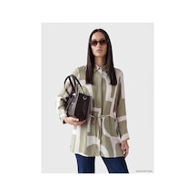 LC Waikiki Alıta Cıty Farkıyla Lcw Everyday Yeşil Desenli Kadın Gömlek Tunik Yesil - 931519599 Yesil