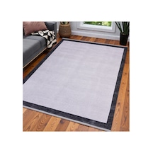 Modern Minimal Kilim Açık Gri Düz Tasarım Kaymaz Taban Yıkanabilir Gri Gri