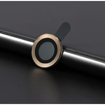 Iphone 11 Pro Max Uyumlu Kamera Koruma Lens Koruyucu Temperli Cam Mercek Lens - Gold