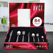 Avcı Ay Işığı 84 Parça Çatal Kaşık Bıçak Takımı Açık Ahşap Avcı Ay Işığı 84 Parça Çatal Kaşık Bıçak Takımı Açık Ahşap