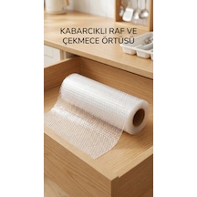 Şeffaf Kaydırmaz Dolap İçi Raflık Örtüsü 45x300 Cm Koruyucu Pvc Malzeme