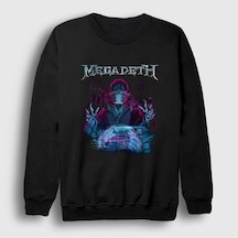 Presmono Unisex Cyber Army Megadeth Sweatshirt Siyah