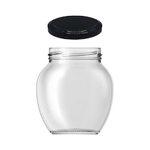 210 Ml Metal Siyah Kapaklı 210 Cc Cam Konserve Yumurta Kavanoz 1 Adet