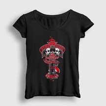 Presmono Kadın Civil War Guns N' Roses T-shirt Siyah