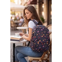Novabag Laptop Bölmeli 3 Gözlü Ergonomik Okul Ve Günlük Sırt Çantası Ortaokul Lise Üniversite Ge... Siyah - Gri