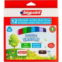 Bigpoint Jumpo Üçgen Mum Boya 12 Renk