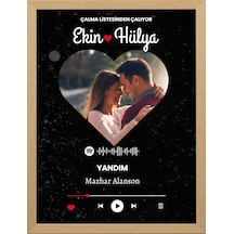 Kişiye Özel Spotify Tasarımlı Çerçeveli Tablo - İsimli Ve Fotoğraflı Hediye Sevgiliye Hediye Spotify Kodlu Yıldız Temalı Fotoğraflı Çerçeve Yıl Dönümü Hediyesi 0