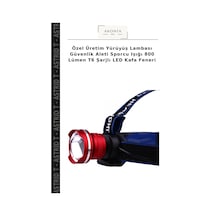 Özel Üretim Yürüyüş Lambası Güvenlik Aleti Sporcu Işığı 800 Lümen T6 Şarjlı Led Kafa Feneri Çok Renkli