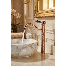 Retro Rose Goldçanak Lavabo Bataryası Rose Gold Bakır