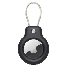 Buff Tagsafe Rope Steel Taşınabilir Anahtarlık Airtag Kılıf Black