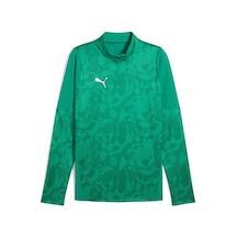 Puma Teamcup Training 1/4 Zip Top Erkek Futbol Uzun Kollu Antrenman Üstü 65916405 Yeşil Yeşil