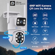 3dcool 3d-1200wf Hieasy 4mp 2 Kameralı Pt Hareketli Wi-fi Kablosuz Kamera