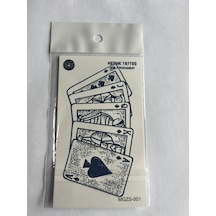 İskambil 11x8 Cm Yarı Kalıcı Geçici Dövme Yapıştırma Dövme