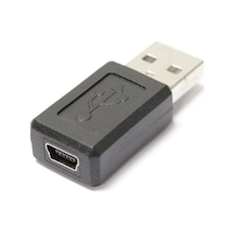 Mini Usb Dişi Usb Erkek 5 Pin Usb Dişi Usb Erkek Çevirici Usb Erkek 5 Pin Mini Usb Dişi Çevirici Siyah