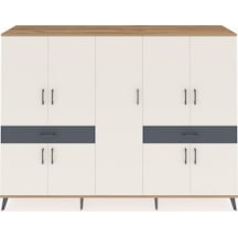 Hyperion Dolap 12 Raflı 2 Çekmeceli 8 Kapaklı 220x44x163 Çam-ayta Çam-aytaşı/antrasit