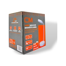 Cm 3 Renkli Şarjlı Led Masaüstü Lamba Beyaz