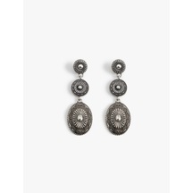 Koton Vintage Küpe Sallantılı Geometrik Gri 5wak70787aa Gümüş