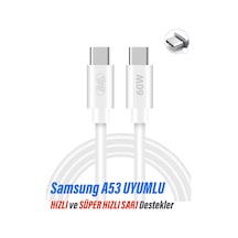 Samsung A53 5g Uyumlu 60w Şarj Kablosu Hızlı Type-c Kablo 25w Destekler