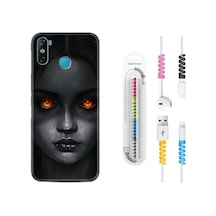Infinix Smart 4 Kılıf Kablo Koruyuculu Dark Woman 1887 Siyah