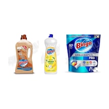 Bingo Ahşap Temizleyici 1lt + Bulaşık Deterjanı 650 Ml +tablet 50'li 3'lü Set Diğer